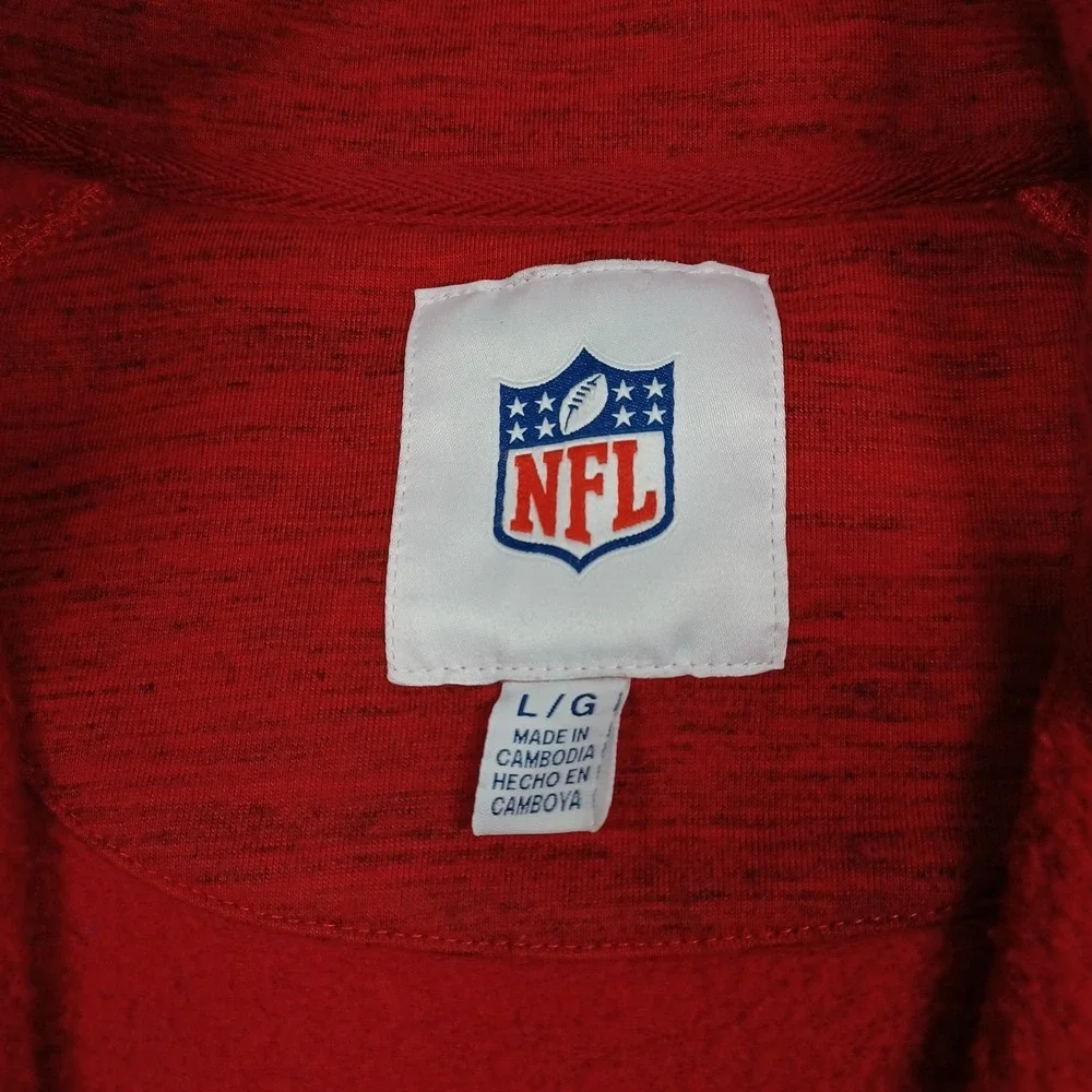 Atlanta Falcons‎ Jacket Mens Large Red Full Zip Pockets Fleece Casual